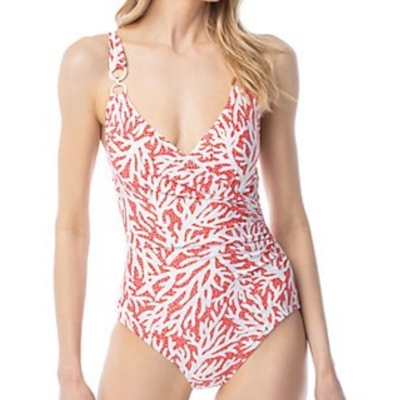 Michael Michael Kors Chain Ring One Piece Swimsuit - Picture 1 of 6